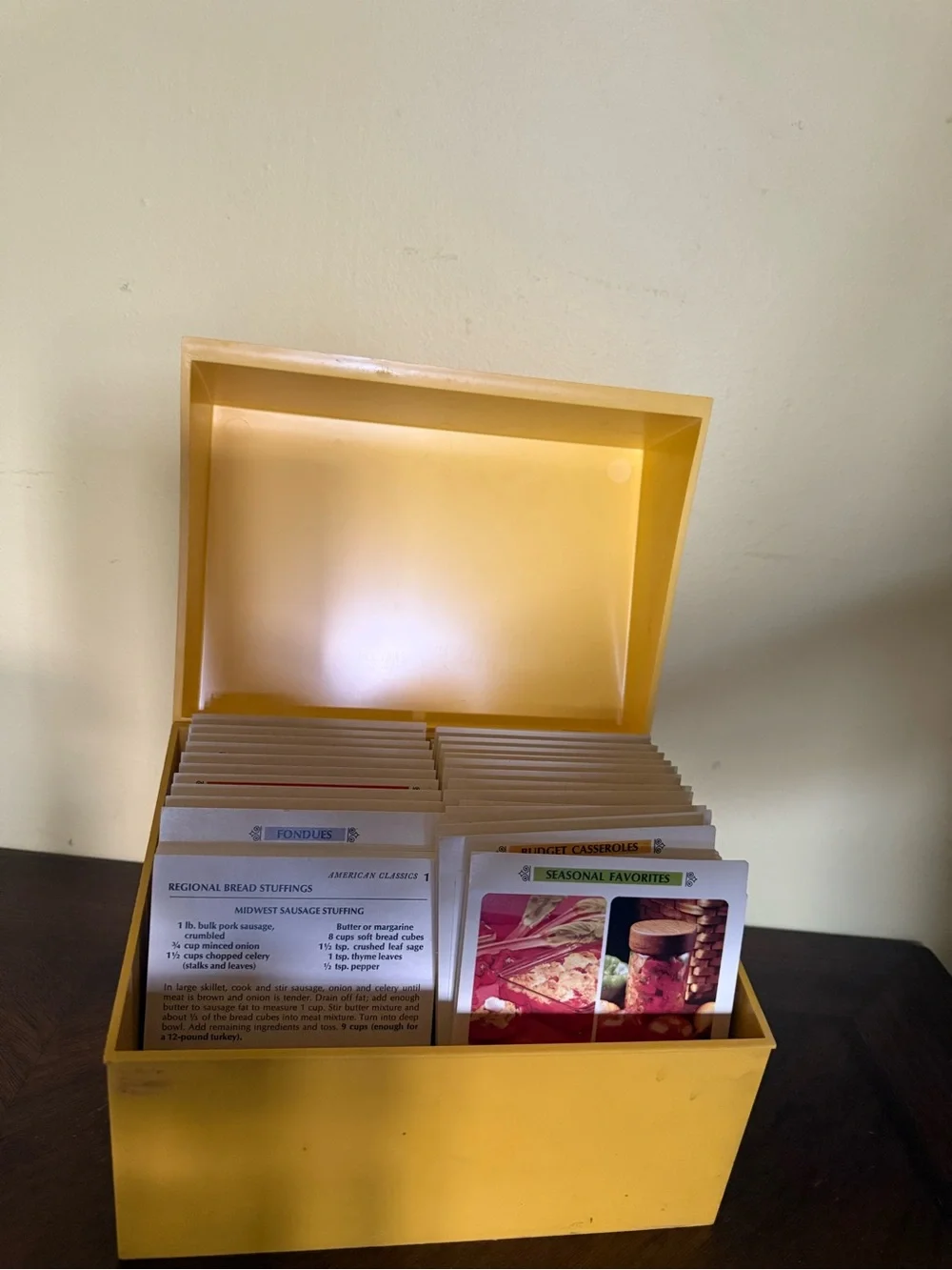 The Betty Crocker Recipe Card Library Box - Mustard Yellow